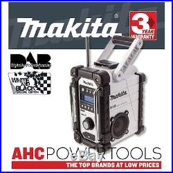 Makita DMR104W Jobsite DAB Radio, iPod & MP3 Aux UK CE (Black & White Edition)