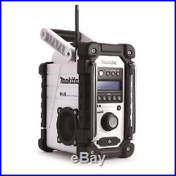Makita DMR104W White/Black Job Site Radio With DAB Mains Or BatteryPTB