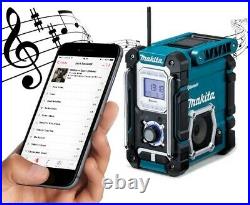 Makita DMR108 Job Site Radio BLUE Bluetooth + USB Charger 7.2 18v Lithium