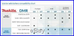 Makita DMR109W DAB 10.8v 18v White LI-ion Job Site Radio + 5AH Battery + Charger