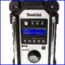 Makita DMR109W DAB LXT CXT 10.8v 18v White LI-ion Job Site Radio + 18v Battery