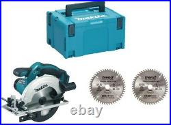 Makita DSS611ZJ 165mm Circular Saw in Type 3 Case with 2 Extra Trend Blades