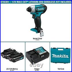 Makita DT03R1 12V Max CXT Lithium-Ion Cordless Impact Driver Kit