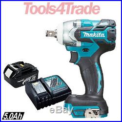 Makita DTW285Z 18V Brushless 1/2 Impact Wrench With 1 x 5.0Ah Battery & Charger