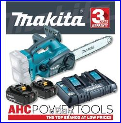 Makita DUC302 PT 36V Cordless li-ion Chainsaw (2 X 5.0ah Batteries and Charger)