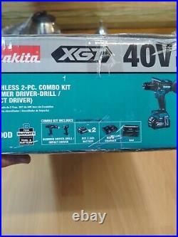 Makita GT200D 40V MAX XGT Brushless Cordless 2 PC Combo Kit with 2.5 AH Batteries