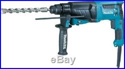 Makita HR2630 110v SDS Plus 3 Mode Rotary Hammer Drill + SDS Bits Chisel + Chuck