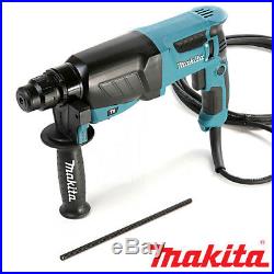 Makita HR2630 SDS+ 3 Mode Rotary Hammer Drill Extra Drills & Keyless Chuck 240V