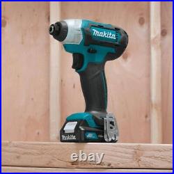 Makita Impact Driver 12V max CXT 1.5 Ah Lithium-Ion Cordless Drill Combo Kit