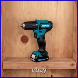 Makita Impact Driver 12V max CXT 1.5 Ah Lithium-Ion Cordless Drill Combo Kit