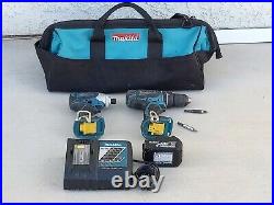 Makita Impact Driver & Hammer Drill Combo Kit 18V 3AH Brushless Cordless XT268T