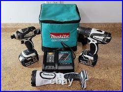 Makita LCT200W 18V Lithium-Ion Cordless 2-Pc. Combo Kit + Light Pre-owned