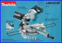 Makita LS0815FL 110v Sliding Compound Laser Mitre Saw 216mm + DEAWST06 Leg Stand