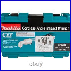 Makita LT02R1 12V MAX CXT 2.0 Ah Li-Ion 3/8 in. Angle Impact Wrench Kit New