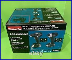 Makita Power Tool Combo Kit 18V Cordless 2-Pcs (Driver-Drill/Impact Driver)