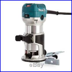 Makita RT0700C 240V 1/4 Corded Plunge Fixed Base 2 in 1 Router Trimmer +Guide