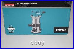 Makita RT0701C 1-1/4 HP 10,000-30,000 Rpm Variable Speed Compact Router NEW