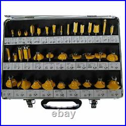 Makita RT0701C 1-1/4 HP Compact Router REFURBISHED + 35 Piece 1/4 Router Bit Set