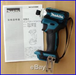 Makita TD171DZ Impact Driver 18V TD171DZGX Body Tool Only Blue