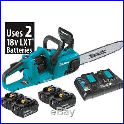 Makita XCU03PT1 18V X2 36V Cordless Chainsaw with 4 5ah LXT Batteries New