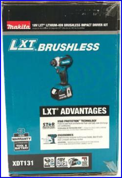 Makita XDT131 LXT 18V Lithium-Ion Brushless Cordless Impact Driver Kit