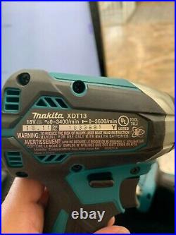 Makita XDT13, Makita XFD13 with 2 batteries, charger and bag
