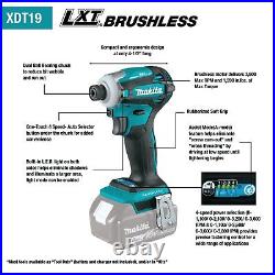 Makita XDT19Z LXT 4-speed Impact Driver Tool Only Li-ion 18V Brushless Cordless