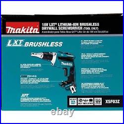 Makita XSF03Z 18V LXT Lithium-Ion Brushless Cordless Drywall Screwdriver