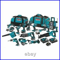 Makita XT1501 18V LXT Lithium-Ion 15-Pc. Combo 4 Batteries 3.0Ah Charger 2 Bags
