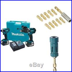 Makita XT218 18V LXT Lithium-Ion Cordless 2-Piece Combo Kit with 11-Piece