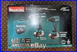 Makita XT248MB 18 Volt Brushless Combo Too Kit Hammer Drill & Impact Driver NEW