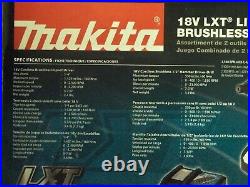 Makita XT248 18V LXT Lithium-Ion Brushless Cordless 2-Pc. Combo Kit