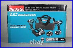 Makita XT269M 18V LXT Brushless Drill/Driver Combo Kit, (2) 4.0 AH Batteries