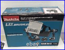 Makita XT269M 18V LXT Brushless Drill/ Impact Driver Combo Kit with batteries NEW