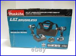 Makita (XT269M) 18V LXT Lithium-Ion Brushless Cordless 2 Pc Combo Kit New Sealed