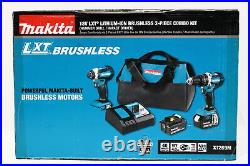 Makita XT269M 18 Volt LXT Lithium Ion Brushless Cordless Combo Kit 2pc