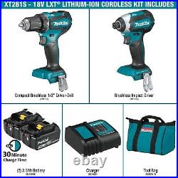 Makita XT281S 18V Combo Kit 2 Accessories Free gift is included