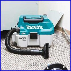 Makita XT288T 18V LXT Cordless 2 Pc Combo Kit (5.0 Ah) + 18V HEPA Wet/Dry Vacuum
