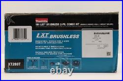 Makita XT288T 18 Volt LXT Lithium-Ion Brushless Cordless 2-Piece Combo Kit