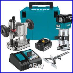 Makita XTR01T7 18V LXT 5.0Ah Lithium Ion Brushless Cordless Compact Router Kit