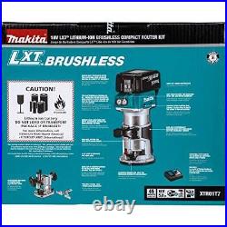 Makita XTR01T7 18V LXT Lithium-Ion Brushless Cordless Compact Router Kit