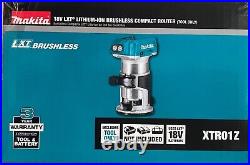 Makita XTR01Z 18 volt LXT Cordless Brushless Compact Router New in Box