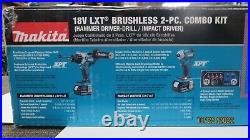 Makita Xt288t 18v Lxt Brushless Hammer Driver-drill Impact 2-pc Combo Kit New