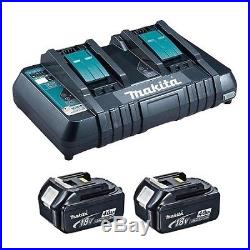 Makita Y-00315 2 x 18V 4.0 Ah Li-Ion Battery and Dual-Port Rapid Charger Kit