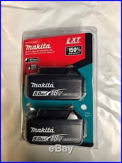 Makita genuine 18 volt Lithium 2 pack 5.0 amp battery BL1850B-2 New in package