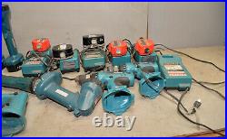 Makita tool lot 18 v 14 v 12 v flashlight blower drill sawsall charger vintage