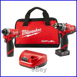 Milwaukee 2598-22 12-Volt 2-Tool Hammer Drill and Impact Driver Combo Kit
