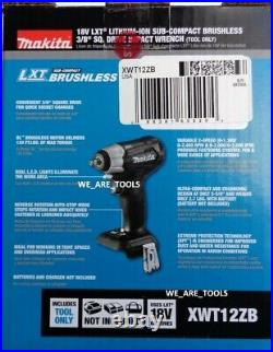 NEW IN BOX Makita 18V XWT12ZB Brushless Cordless 3/8 Impact Wrench 18 Volt LXT