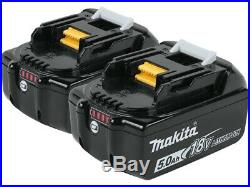 NEW Makita BL1850B-2 18 Volt LXT Lithium-Ion 5.0Ah Battery 2 Pack GREAT PRICE