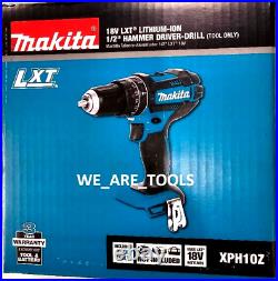 New In Box Makita 18V XPH10Z Cordless 1/2 Battery Hammer Drill Driver 18 Volt